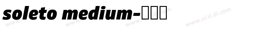 soleto medium字体转换